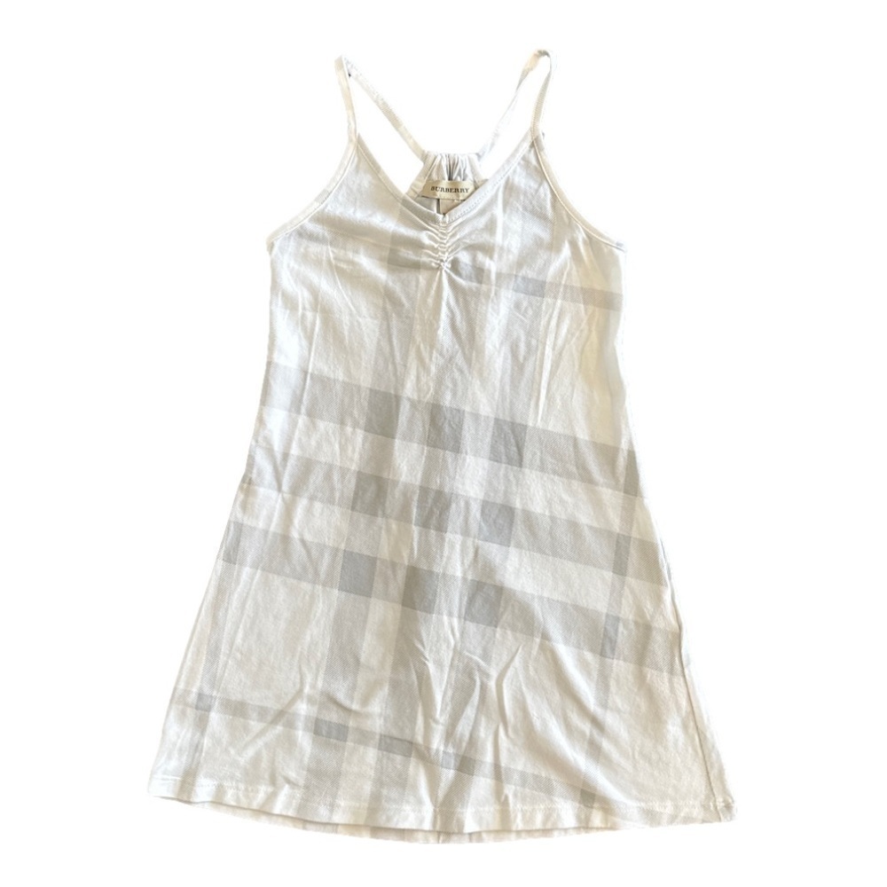 Burberry tank top dress grey and white check size 5